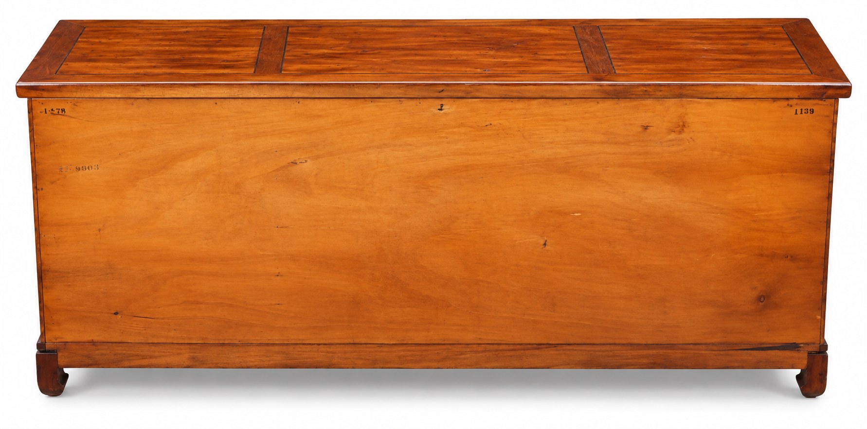 Vintage Henredon Asian-Style Brass-Mounted Wood Sideboard Credenza — view 11