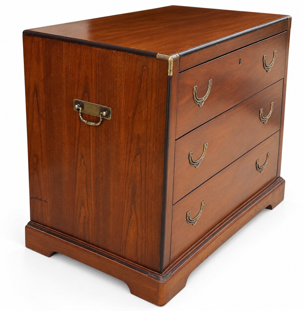 National Mt. Airy Campaign-Style Three-Drawer Chest — view 10