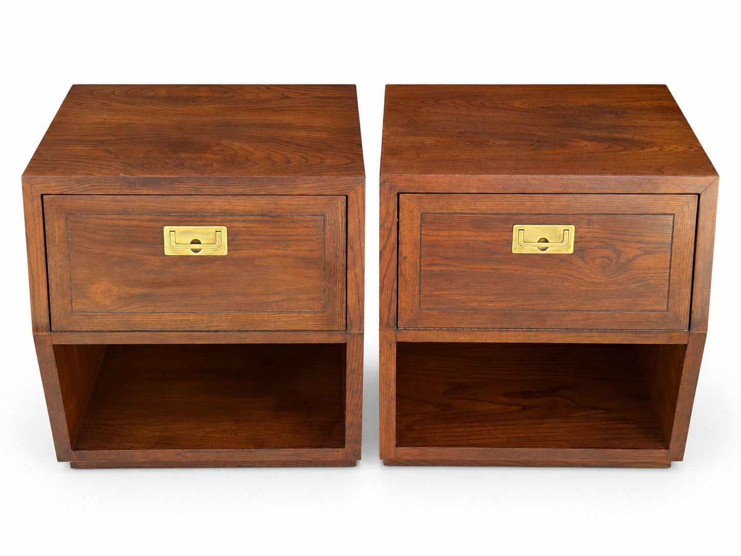 Pair of Vintage Henredon Campaign-Style Nightstands — view 3