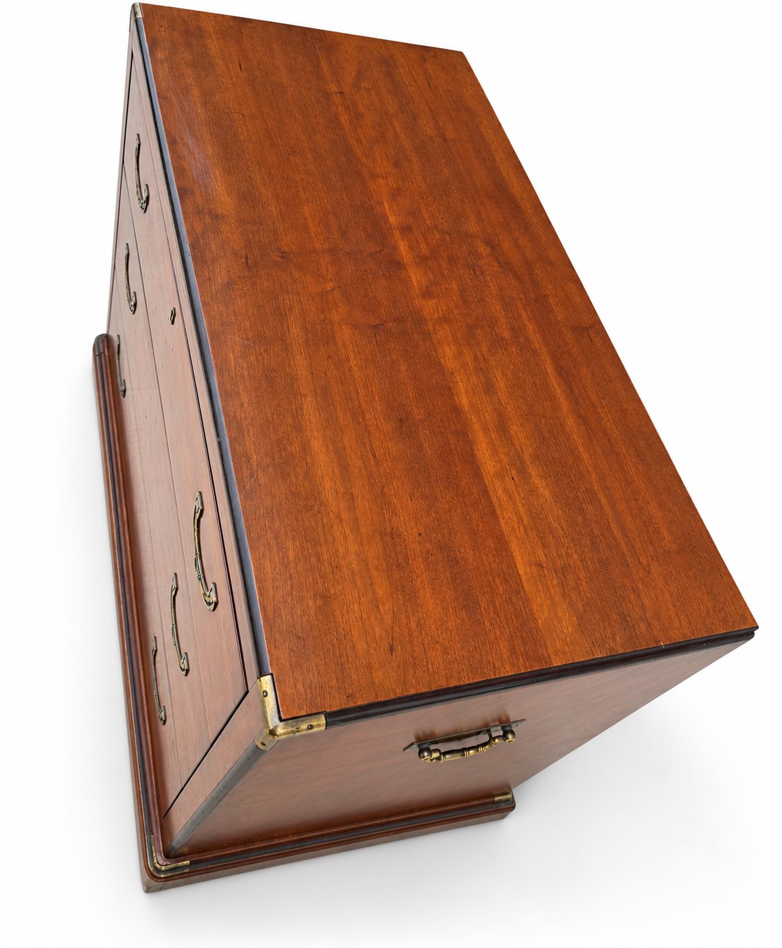 National Mt. Airy Campaign-Style Three-Drawer Chest — view 7
