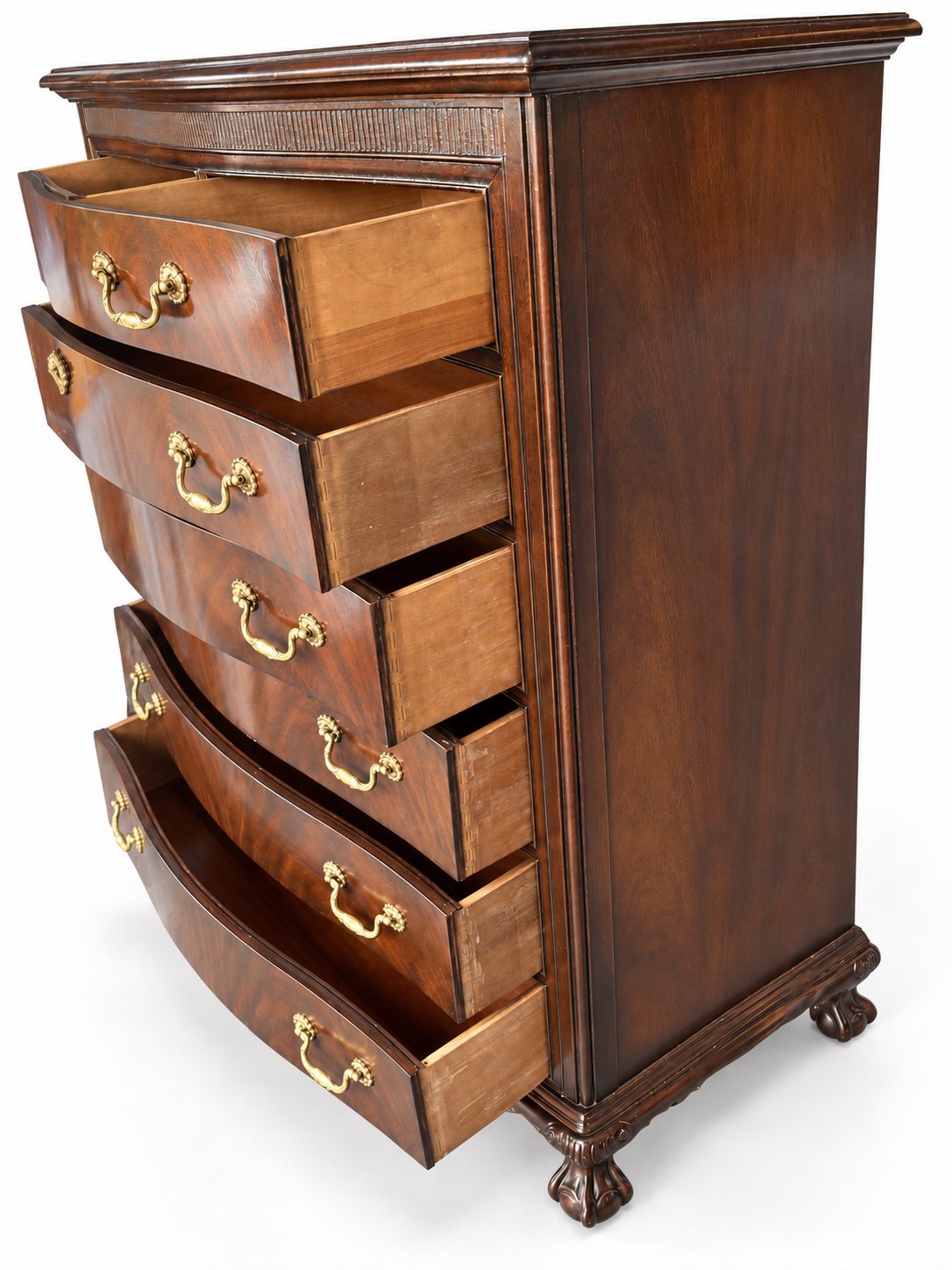 Vintage Drexel Chippendale-Style Seven-Drawer Tall Chest — view 6