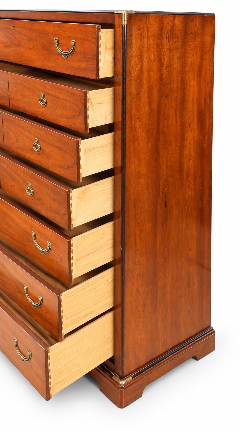 National Mt. Airy Campaign-Style Tall Chest With Brass Hardware — view 8