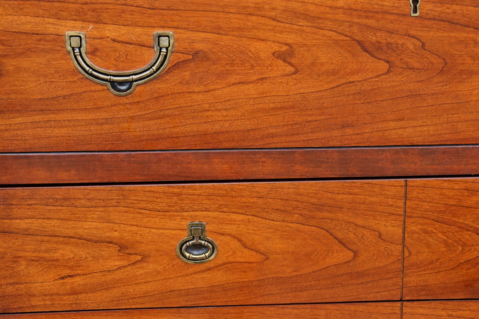 National Mt. Airy Campaign-Style Tall Chest With Brass Hardware — view 9