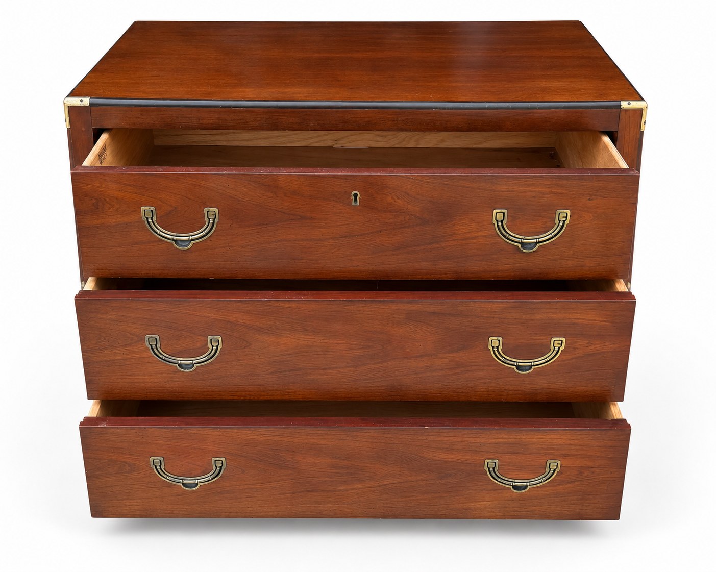 National Mt. Airy Campaign-Style Three-Drawer Chest — view 8