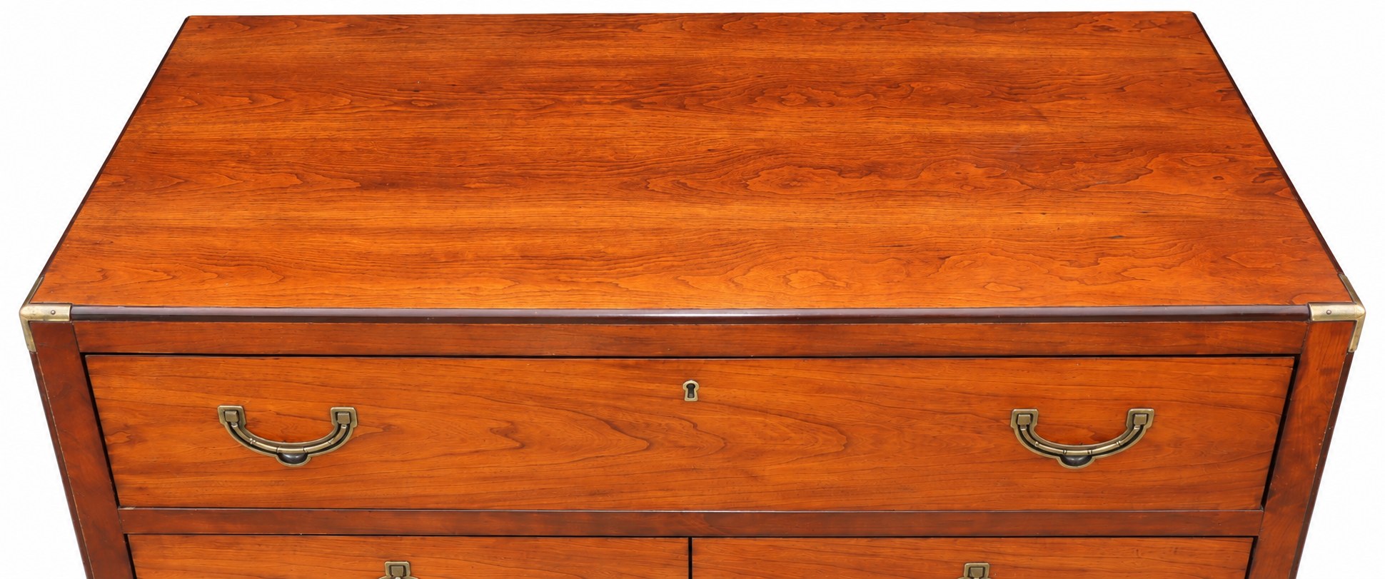 National Mt. Airy Campaign-Style Tall Chest With Brass Hardware — view 11