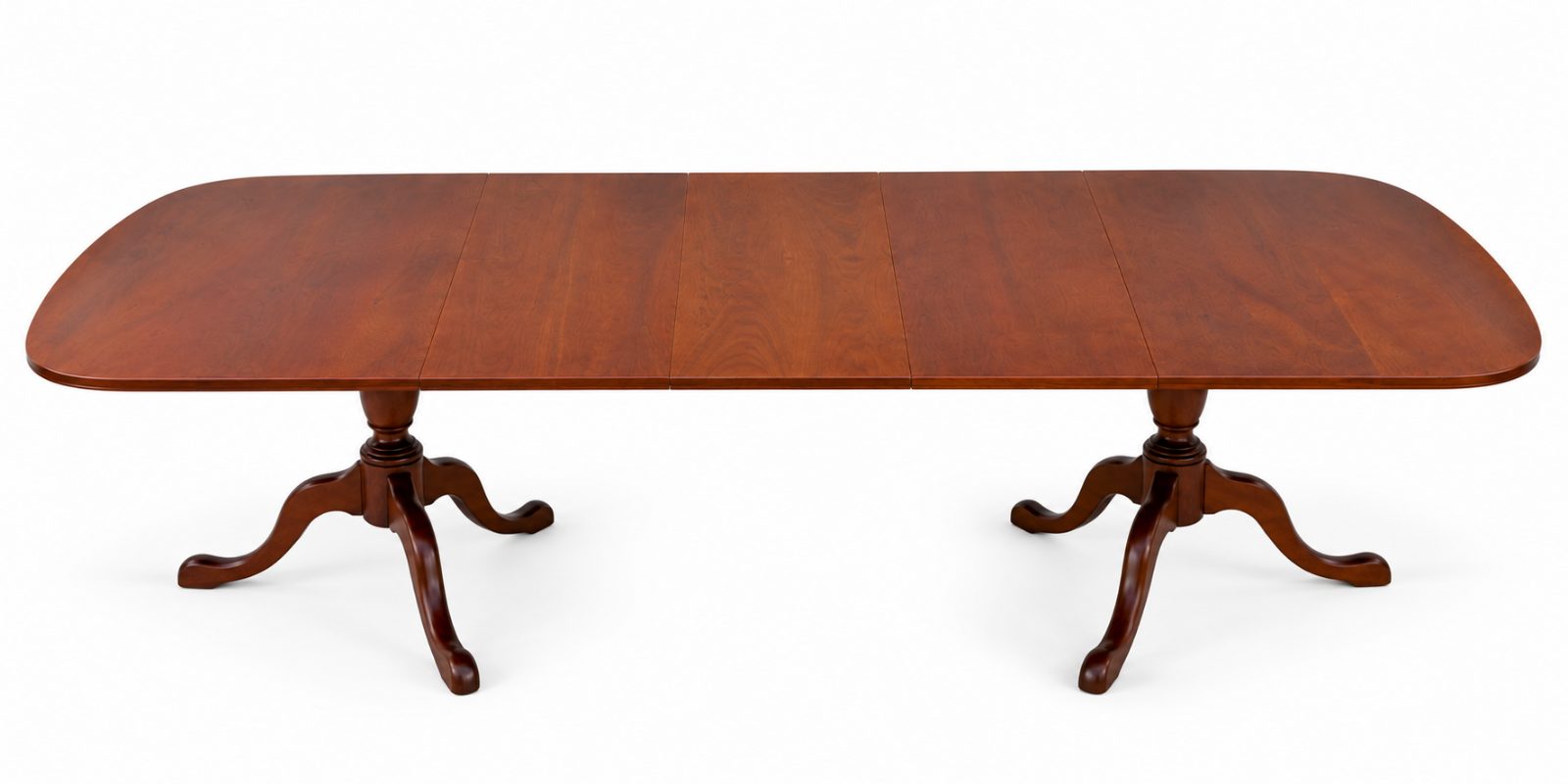 Kittinger Traditional Double Pedestal Dining Table with 3 Extension Leaves — view 4