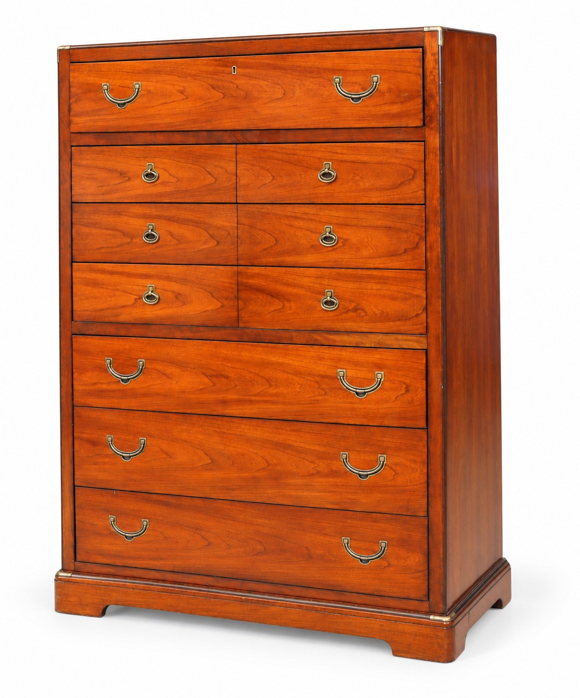 National Mt. Airy Campaign-Style Tall Chest With Brass Hardware — view 4