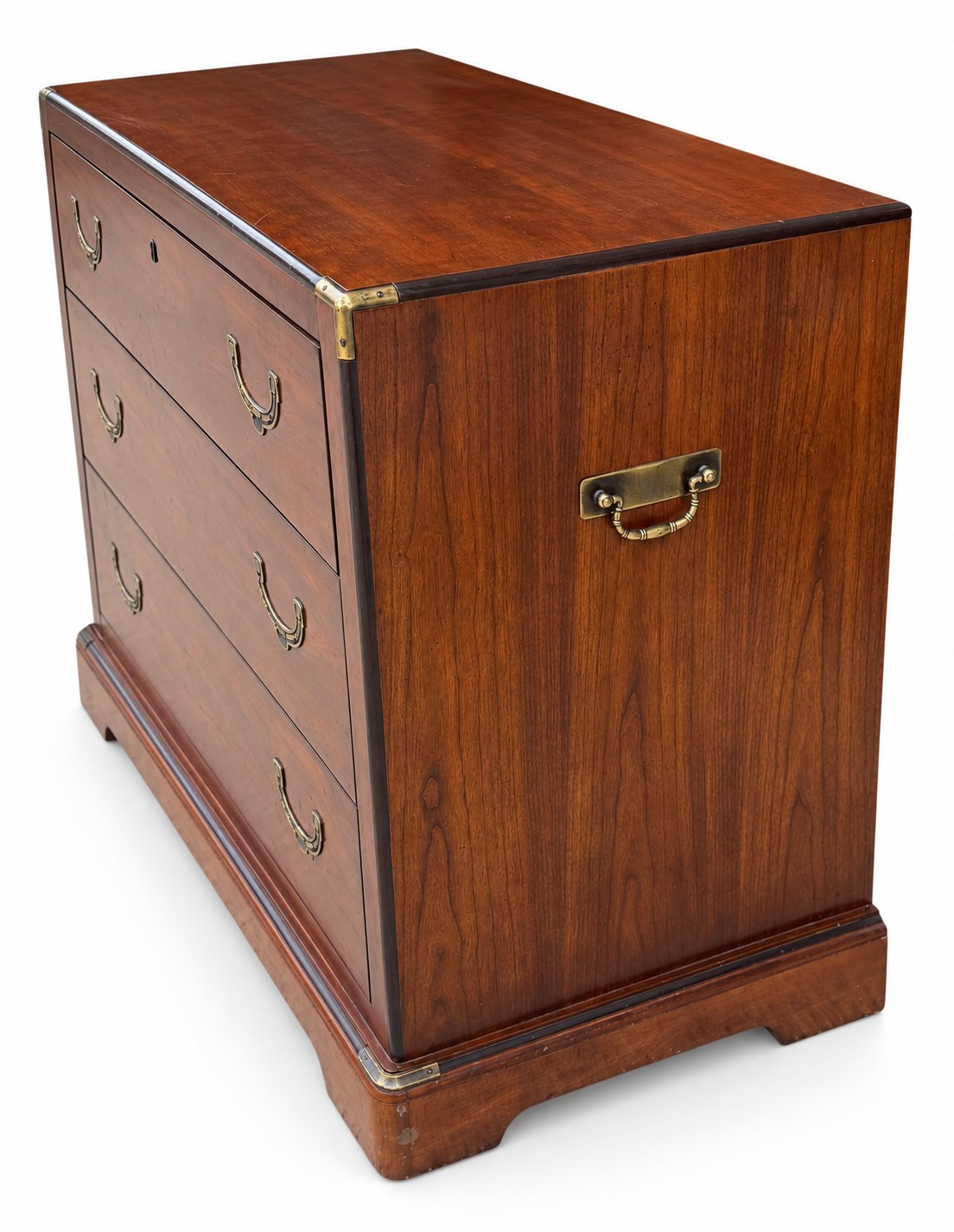 National Mt. Airy Campaign-Style Three-Drawer Chest — view 11