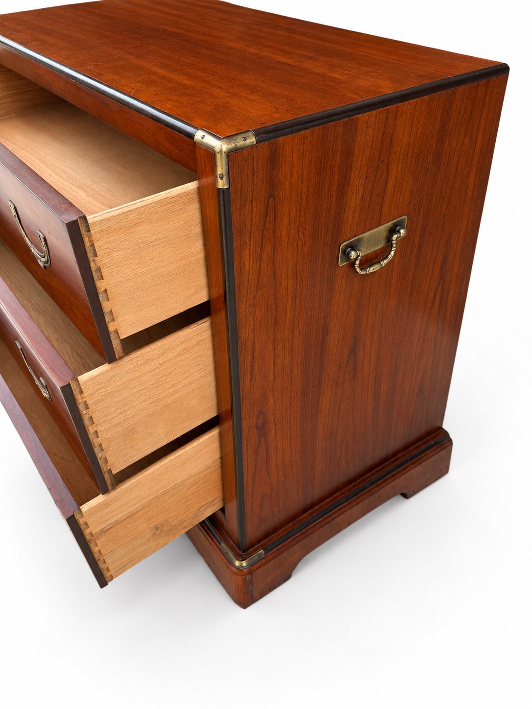 National Mt. Airy Campaign-Style Three-Drawer Chest — view 6