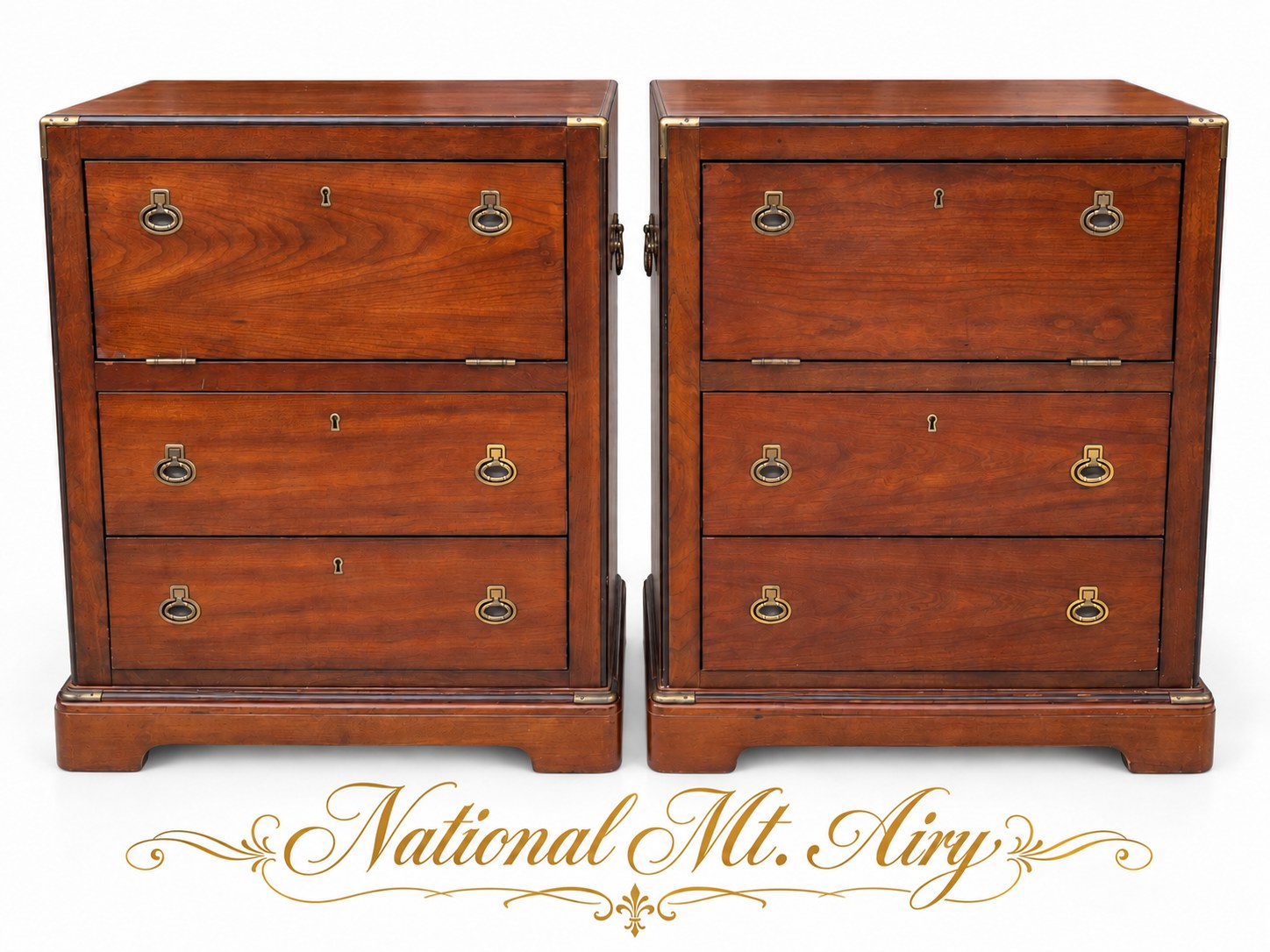 National Mt. Airy Campaign-Style Nightstands — Pair — view 1