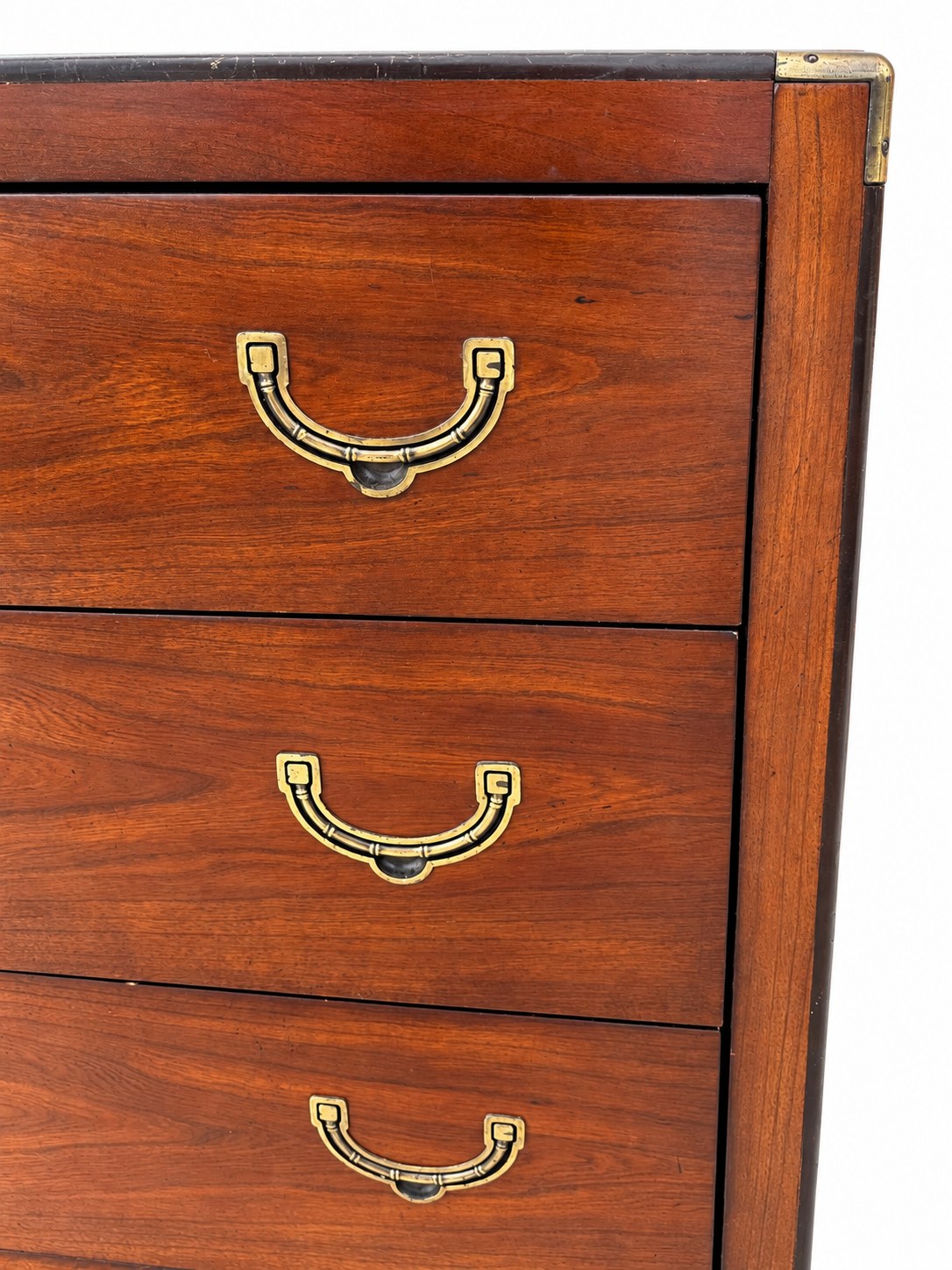 National Mt. Airy Campaign-Style Three-Drawer Chest — view 12