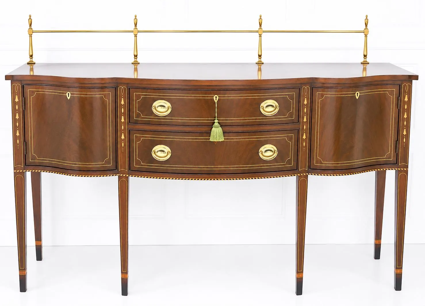 Fine vintage mahogany sideboard with brass details
